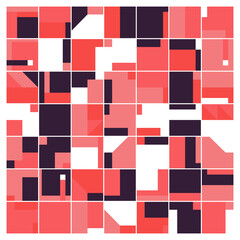 Generative Design Artwork of Abstract Vector Generated Shapes Composition