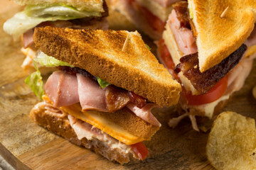 Homemade Turkey Club Sandwich