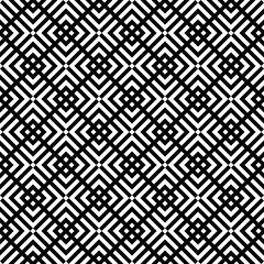 Seamless pattern. Chevrons, checks ornament. Ethnic ornate. Curves, squares backdrop. Folk wallpaper. Tribal motif. Ancient mosaic. Angle brackets, quadrangles. Abstract