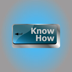 know how knowledge or education concept with button on computer keyboard