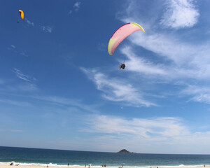 paragliding on the beach