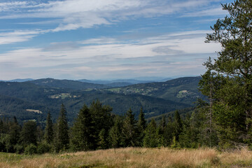 Fototapeta na wymiar Mountain landscape of the Beskid Zywiecki