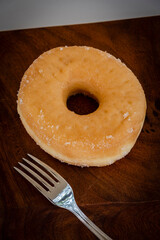 donut and fork