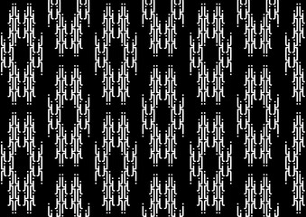 Abstract black and white wallpaper pattern made of alphabet lettering j
