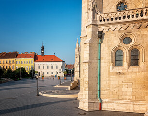 Fototapeta premium Mathias Church and historic houses in the Royal Castle, Budapest, Hungary