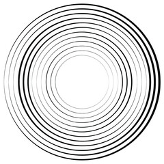 Fototapeta premium Lines in Circle Form . Spiral Vector Illustration .Technology round Logo . Design element . Abstract Geometric shape . Striped border frame