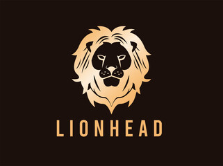 head of lion king front golden
