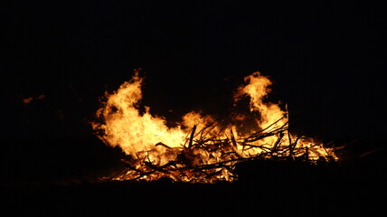 fire in the fireplace