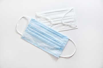 Doctor mask and corona virus protection isolated on a white background