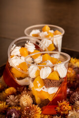 POSTRES DELICIOSOS Y SALUDABLES EN PORCIONES CON CHOCOLATE Y FRUTAS