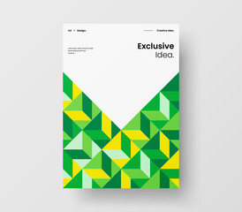 Abstract corporate identity report cover. Geometric vector business presentation design layout. Amazing company illustration brochure template.