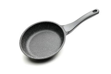 Granite stone non-stick frying pan isolated on white background     