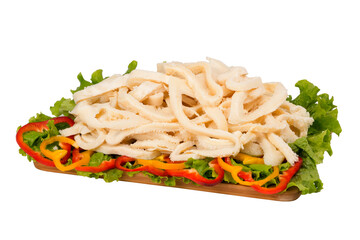 aw beef tripe on white background