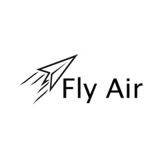 flat paper airplane logo, simple and unique for company