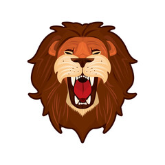 head of lion king front colorful icon