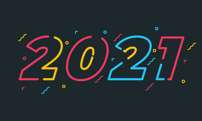 2021 new year. Happy new year. 2021 new year. Happy new year design. Colorful holiday background for calendar or web banner. 2021 celebration. Light 2021