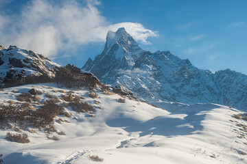 Fototapeta premium Trekking towards Mount 