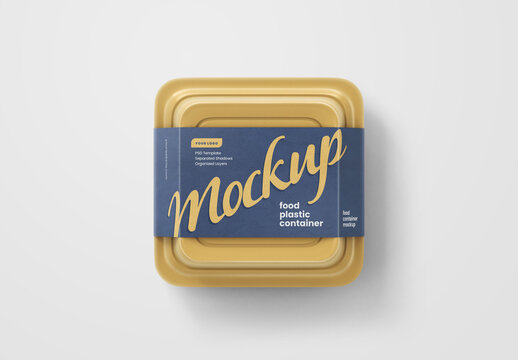 Plastic Food Container Mockup
