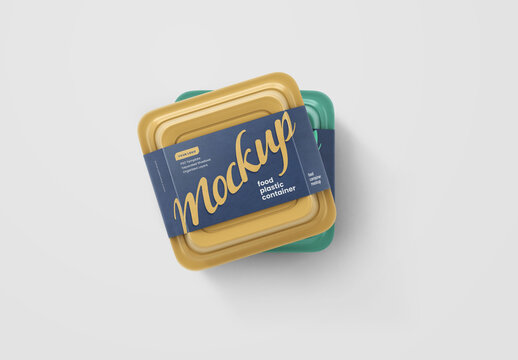 Plastic Food Container Mockup for Creative Design and Branding Projects