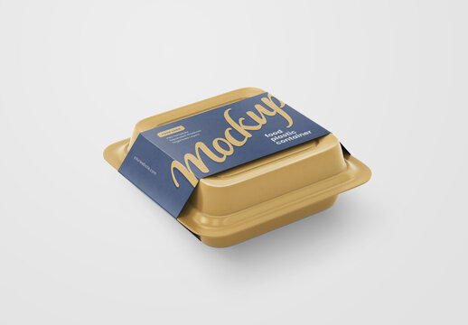 Plastic Food Container Mockup for Creative Design and Branding Projects