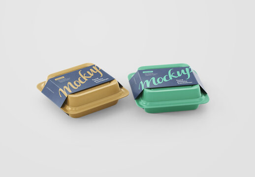 Plastic Food Container Mockup for Creative Design and Branding Projects