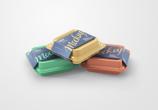 Plastic Food Container Mockup for Creative Design and Branding Projects