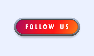 Follow us buttons. Social media network concept. User interface element. Web design. Vector on isolated white background. EPS 10