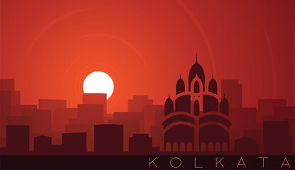 Kolkata Low Sun Skyline Scene