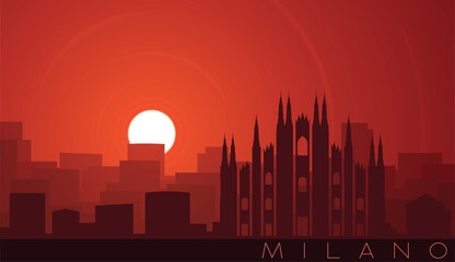 Milan Low Sun Skyline Scene