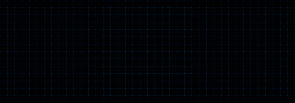 Complex blue grid on black background. large horizontal image