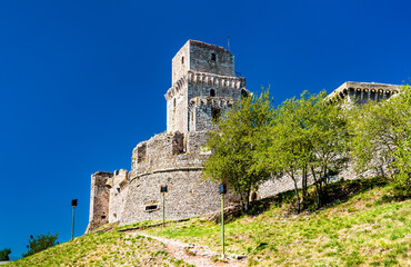 Fototapeta na wymiar Rocca Maggiore, a Castle in Assisi - Umbria, Italy
