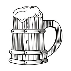 beer jar drink drawn isolated icon