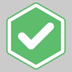 Check marks, Tick marks, Accepted, Approved, Yes, Correct, Ok, Right Choices, Task Completion, Voting. - vector mark symbols in green. Isolated icon.