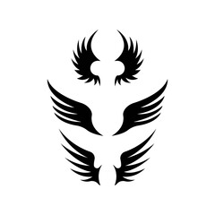Set Illustrations Wings Logo Vector Design for Company, Tattoo, etc