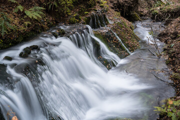 白糸の滝付近　スローシャッター　長野県　軽井沢