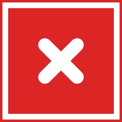 Obraz premium Wrong marks, Cross marks, Rejected, Disapproved, No, False, Not Ok, Wrong Choices, Task Completion, Voting. - vector mark symbols in red. Isolated icon.