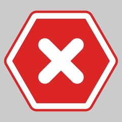 Obraz premium Wrong marks, Cross marks, Rejected, Disapproved, No, False, Not Ok, Wrong Choices, Task Completion, Voting. - vector mark symbols in red. Isolated icon.