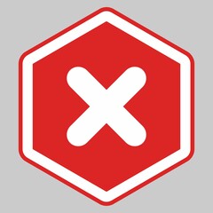 Obraz premium Wrong marks, Cross marks, Rejected, Disapproved, No, False, Not Ok, Wrong Choices, Task Completion, Voting. - vector mark symbols in red. Isolated icon.