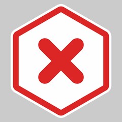 Obraz premium Wrong marks, Cross marks, Rejected, Disapproved, No, False, Not Ok, Wrong Choices, Task Completion, Voting. - vector mark symbols in red. Isolated icon.