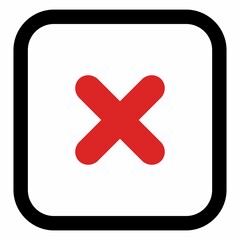 Obraz premium Wrong marks, Cross marks, Rejected, Disapproved, No, False, Not Ok, Wrong Choices, Task Completion, Voting. - vector mark symbols in red. Isolated icon.