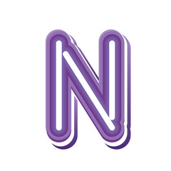 Obraz premium letter N in purple neon font
