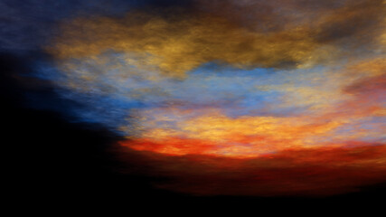 3D illustration of abstract fractal for creative design looks like planet atmosphere