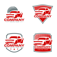 Ready Made Muscle Cars Logo Template Set Vector Eps 10