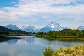 lake and mountains