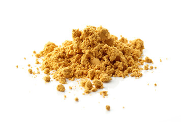 heap of dried rose hip fruit powder