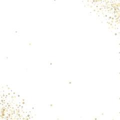 Gold Glitter Stars. Luxury Shiny Confetti.