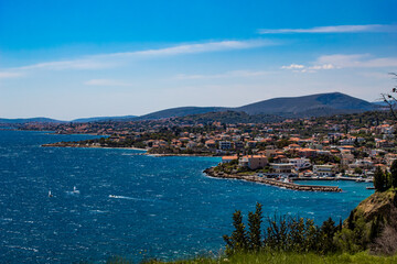 Fototapeta na wymiar View of Daskalopetra in Chios
