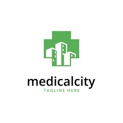 Medical city logo design vector template