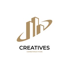 Creative building logo design vector template