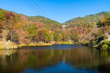 Late, autumn, scenery, of, Qingliangzhai, Scenic, Area, in, Wuhan, Hubei